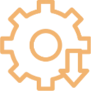 Orange gear/settings icon, indicating application settings or preferences